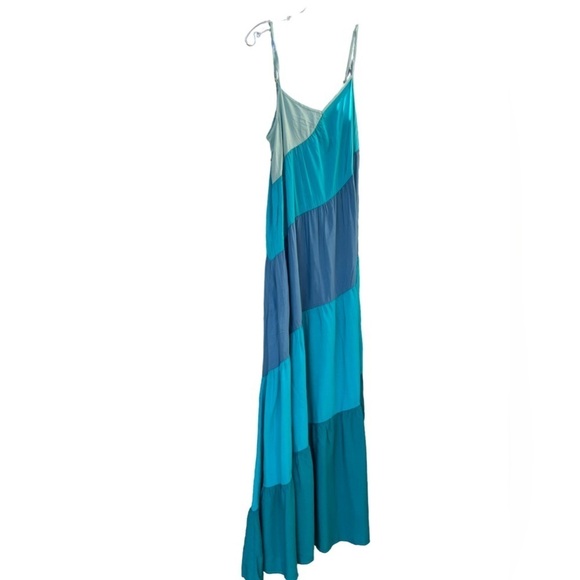 NWT L Space Block Color Blue Maxi Dress Small - Picture 2 of 7